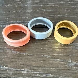 QALO QRNT SMART RING COVERS SILICON BANDS RUBBER SILVER ROSE GOLD 10